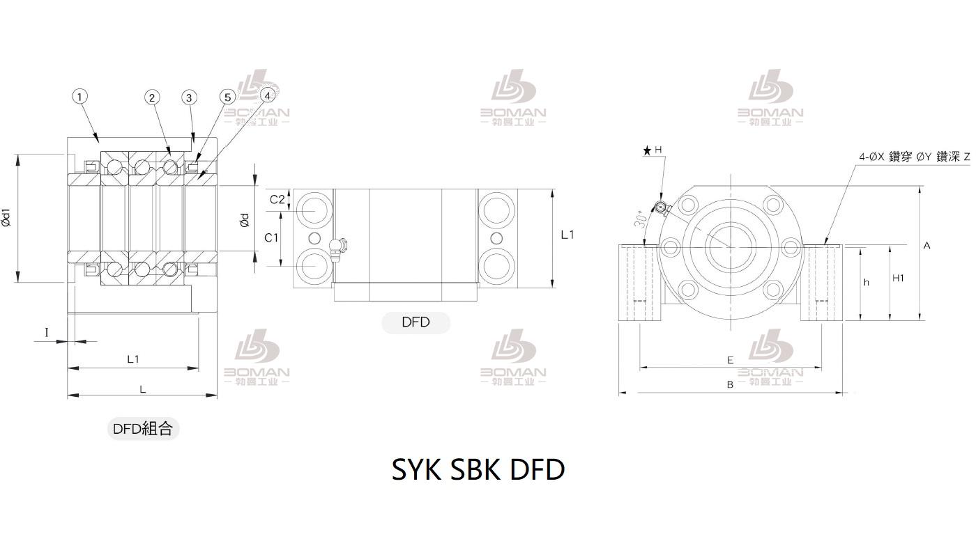 SYK MBCB12-DP syk丝杆支撑座3d